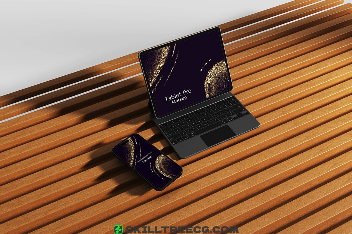 图片[4]-Tablet Pro with Smartphone Mockup（324044）-技能树